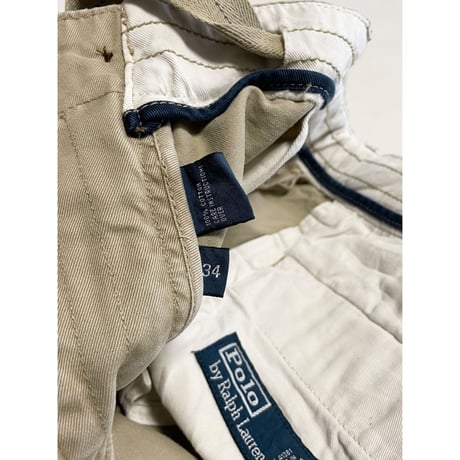 USED POLO ラルフローレン チノショーツ BEI 34 ウエスト紐