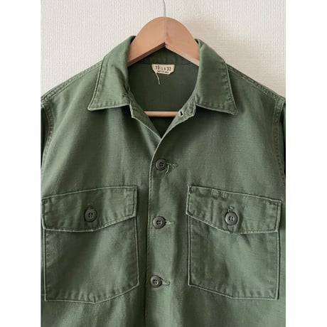 VINTAGE 60's  US ARMY OG107 ユーティリティシャツ 15 1/2×33 シャツ袖2nd