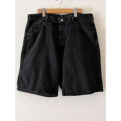 USED Wrangler ブラックデニムショートパンツ 36