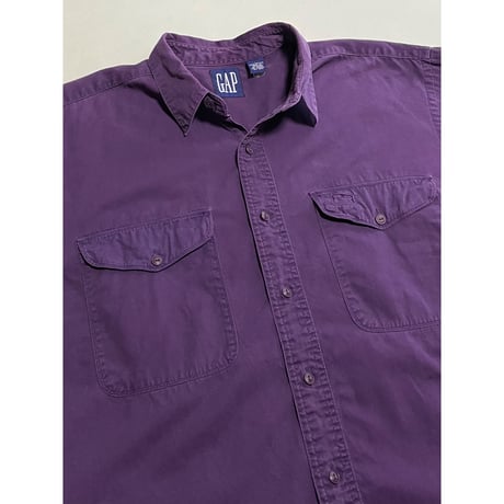 USED 90's OLD  GAP シャツ　L パープル