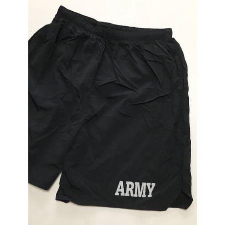 DEAD STOCK ARMY ショートパンツ X LARGE デッドストック フィジカルフィットネスユニフォーム　BLACK