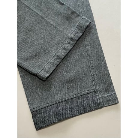 USED スイス軍　デニムワークパンツ　メタルボタン 34/28相当 73