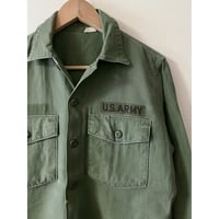 VINTAGE 60's  US ARMY OG107 ユーティリティシャツ シャツ袖 2nd15 1/2×35