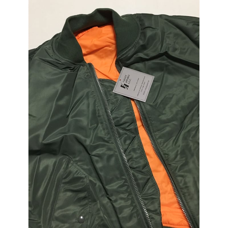 VALLEY APPAREL バレイアパレル MA-1 オリーブ MADE in USA | VALLEY APPAREL バレイアパレル MA-1 オリーブ MADE in USA |