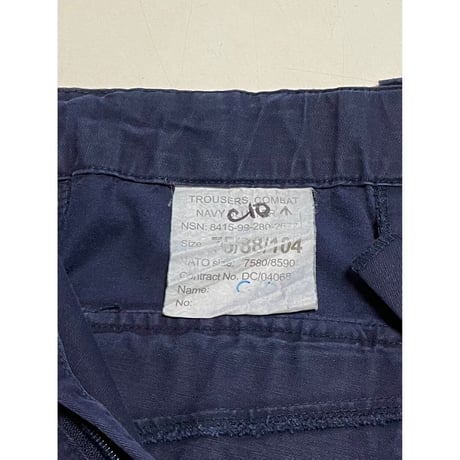 USED イギリス軍　ロイヤルネイビー　カーゴパンツ　斜めポケット 75/88/104