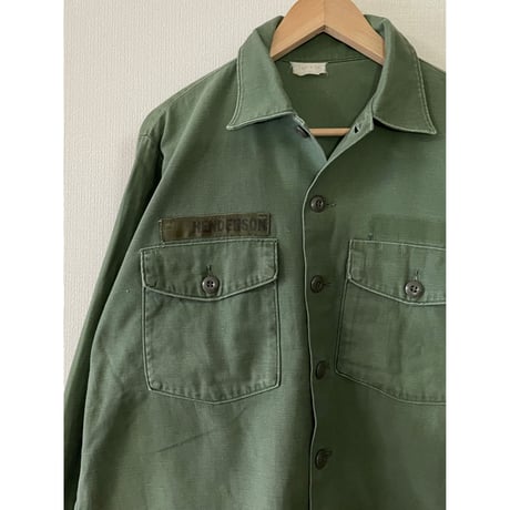 VINTAGE 70's US ARMY OG107 ユーティリティシャツ 4th 16 1/2×34