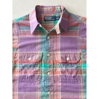 USED Ralph Lauren マドラスチェックワークシャツ S