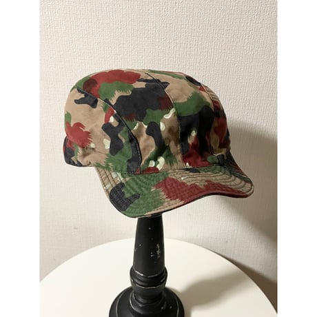 USED 80's スイス軍 M83 アルペンカモ　ワークキャップ L