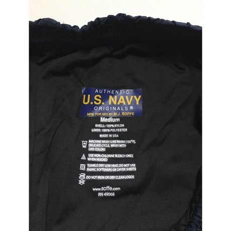 DEAD STOCK US NAVY ナイロンショートパンツ 紺　MEDIUM アメリカ製　SOFFE