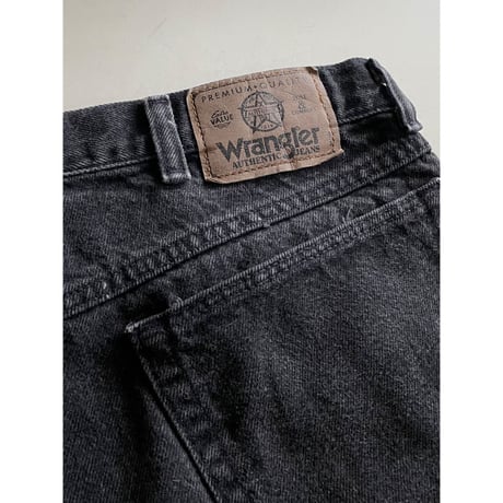 USED Wrangler ブラックデニムショートパンツ 36
