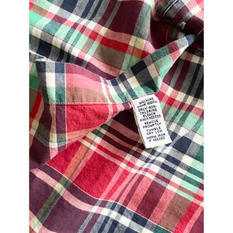 USED ラルフローレン ボタンダウンマドラスチェックシャツ  L