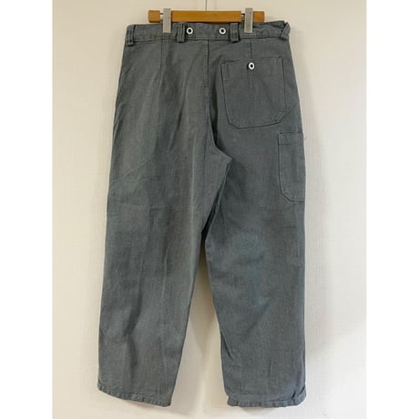 USED スイス軍　デニムワークパンツ 34/28相当 メタルボタン 69