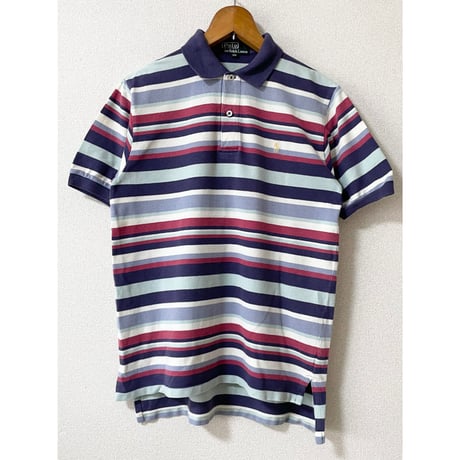 USED 90's POLOラルフローレン ボーダーポロシャツ　ボーイズ160