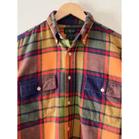 USED 90's アメリカ製 J.CREW ボタンダウンネルシャツ S