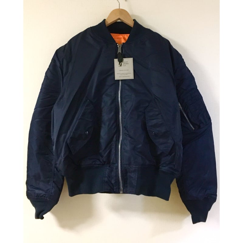 VALLEY APPAREL バレイアパレル MA-1 ネイビー Made in USA | VALLEY APPAREL バレイアパレル MA-1 ネイビー Made in USA |