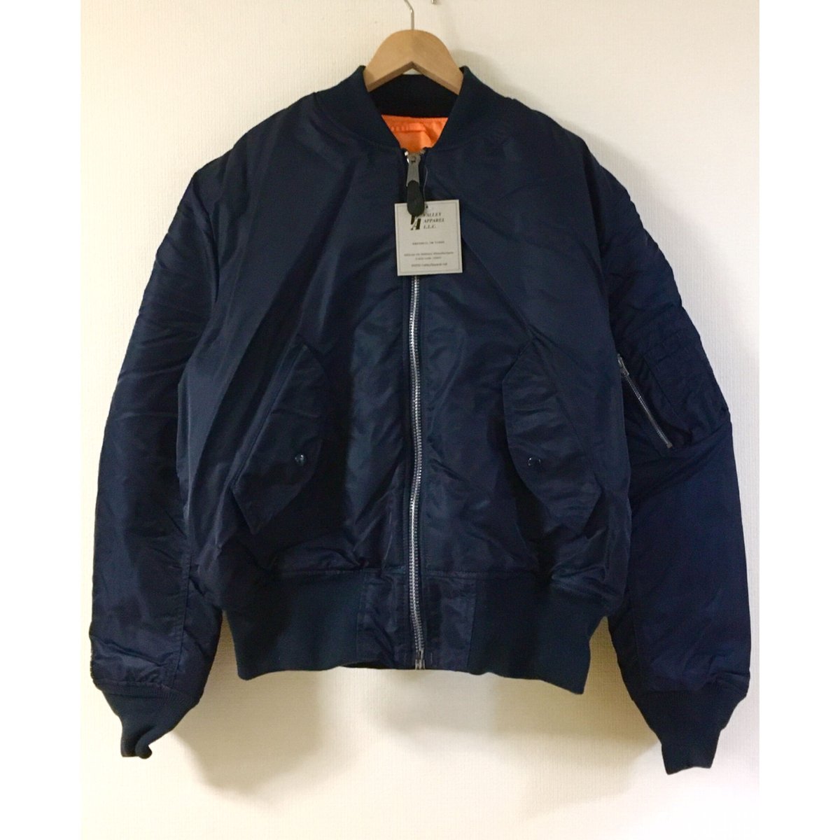 VALLEY APPAREL バレイアパレル MA-1 ネイビー Made in USA | VALLEY APPAREL バレイアパレル MA-1 ネイビー Made in USA |