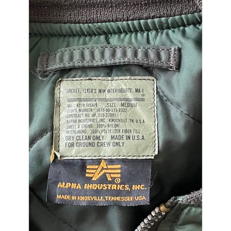 USED 90's  USA製 ALPHA  MA-1 グランドクルー MEDIUM