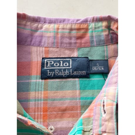 USED Ralph Lauren マドラスチェックワークシャツ S