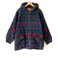 USED アメリカ製　Woolrich ネイティブ柄　ウールパーカー  M