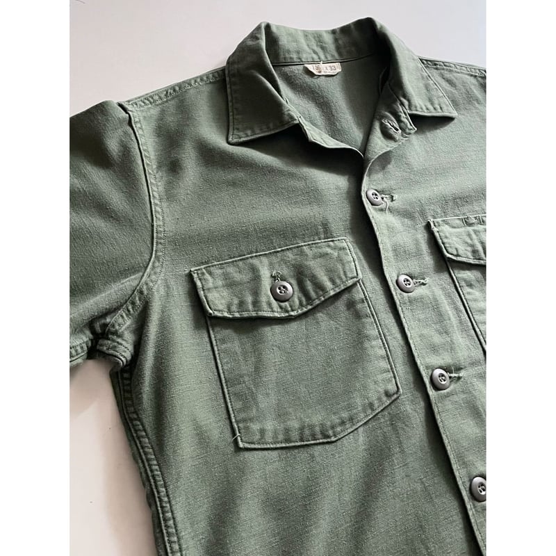 VINTAGE 60's US ARMY OG107 ユーティリティシャツ 15 1/2×3
