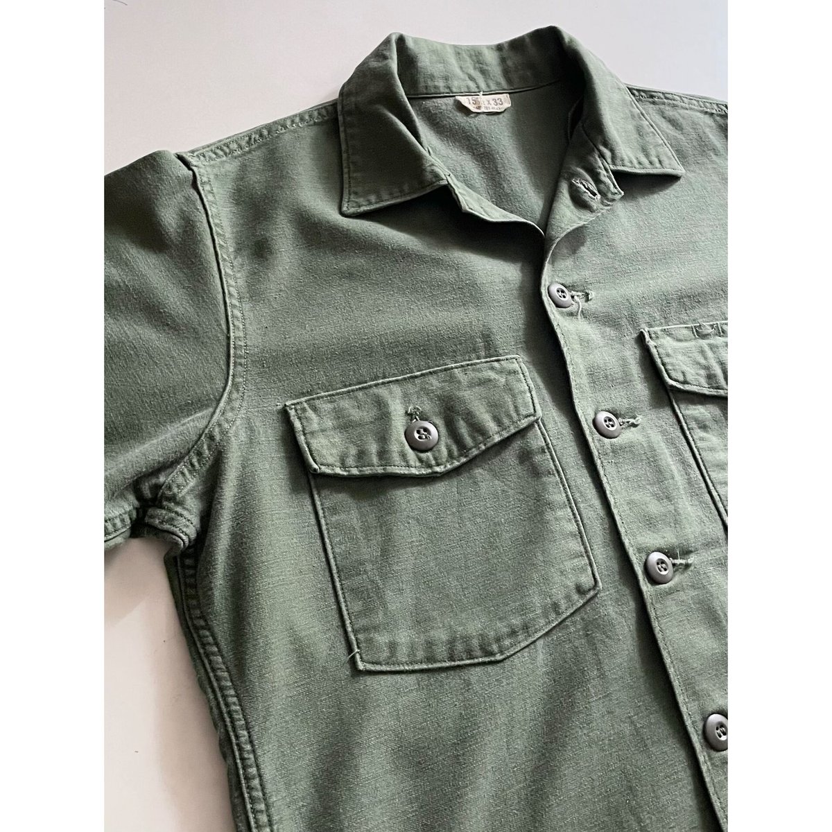 VINTAGE 60's US ARMY OG107 ユーティリティシャツ 15 1/2×3