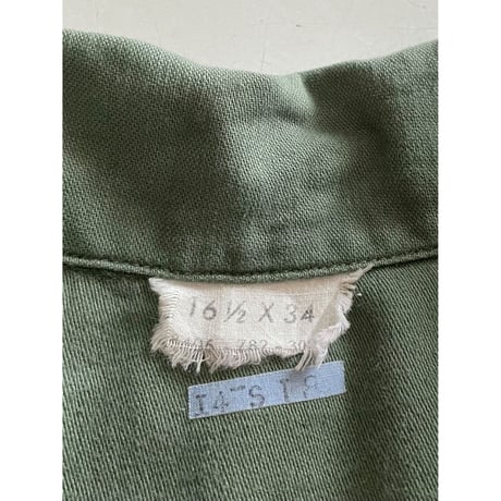 VINTAGE 70's OG107 ユーティリティシャツ 4th 16 1/2×34