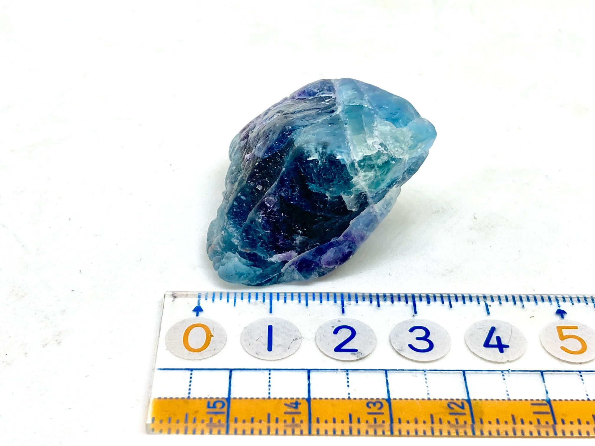 鮮烈パープル・深海ブルー！】ディープブルーフローライト・表面研磨