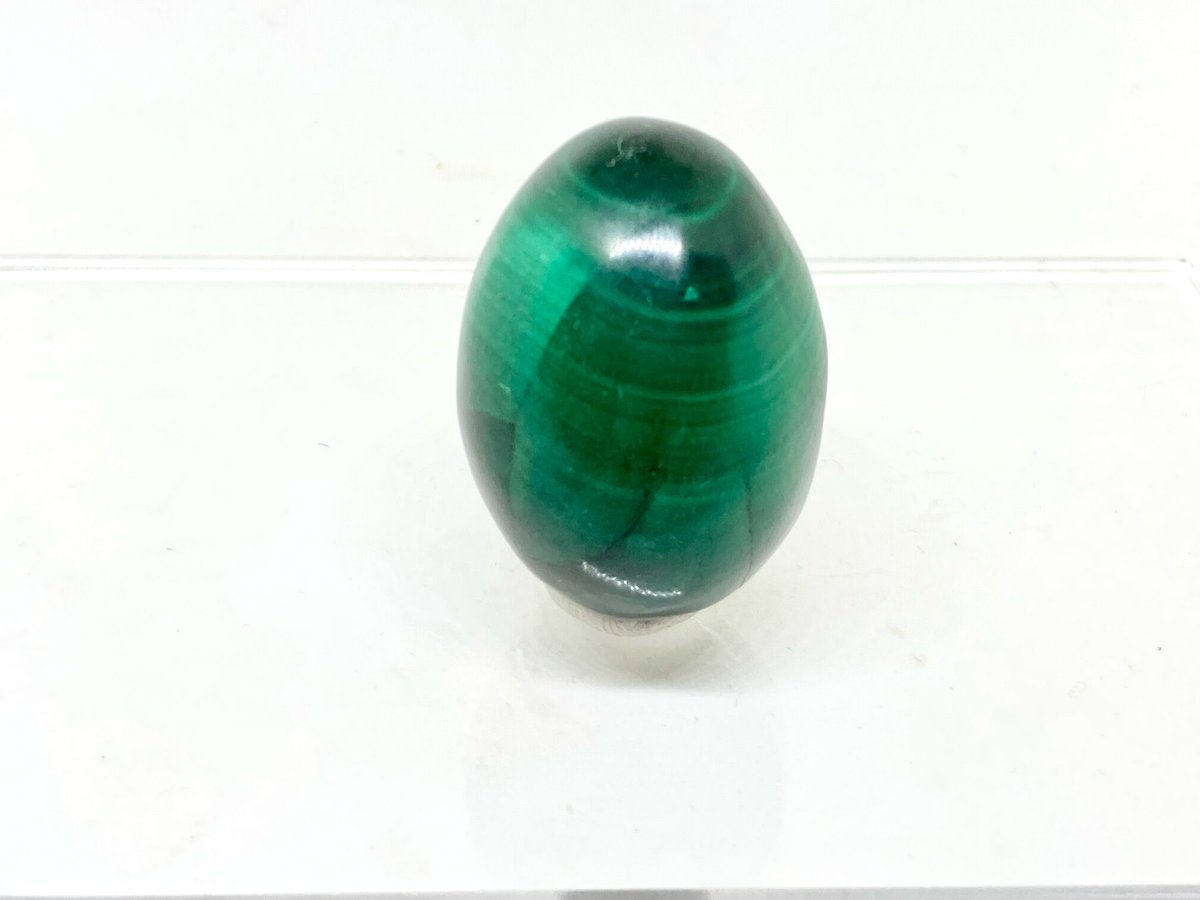 ご確認用　マラカイト　スフィア　egg 月 縞々目玉模様！】マラカイト・エッグ【⑥61.73g】 | へし屋オンライン