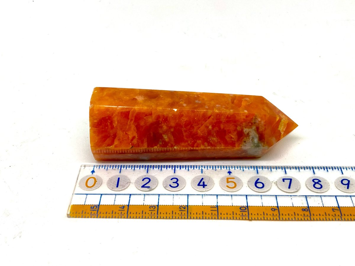 まるでにんじん】タンザニア産サンストーン・六角柱研磨【②80 まるでにんじん】タンザニア産サンストーン・六角柱研磨【②80