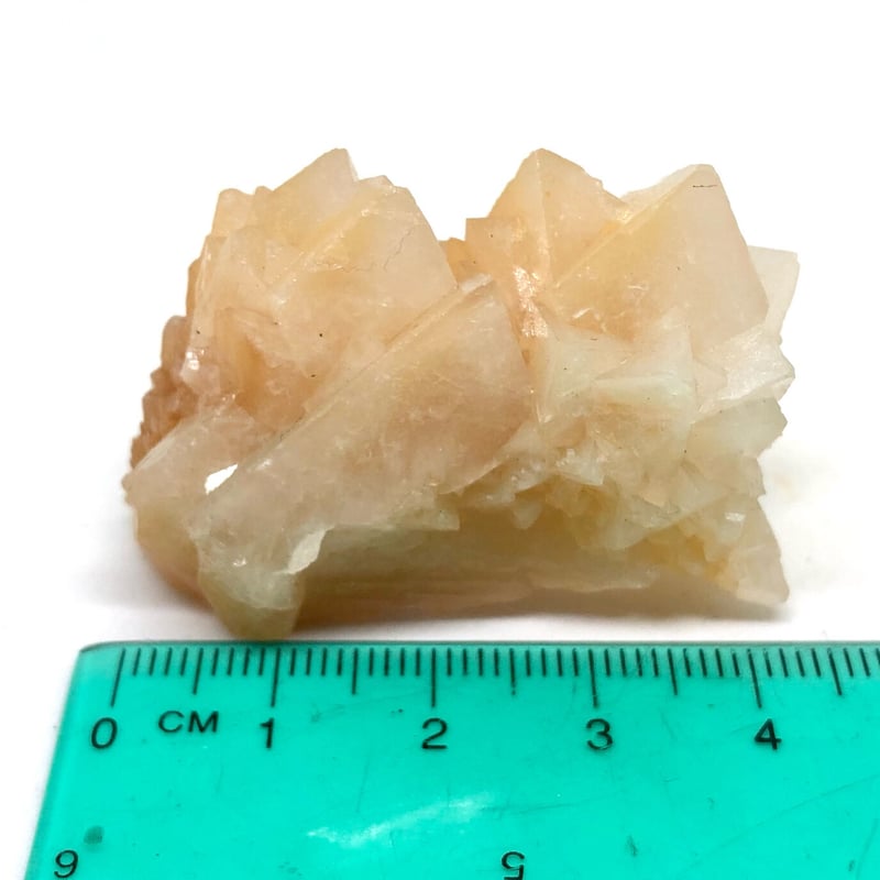 美結晶！】中国産蛍光オレンジカルサイト・クラスター標本【③33.13g