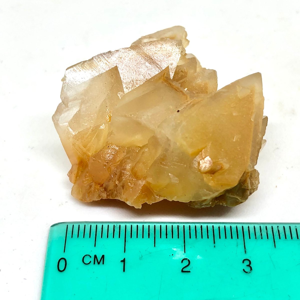 美結晶！】中国産蛍光オレンジカルサイト・クラスター標本【②24.91g