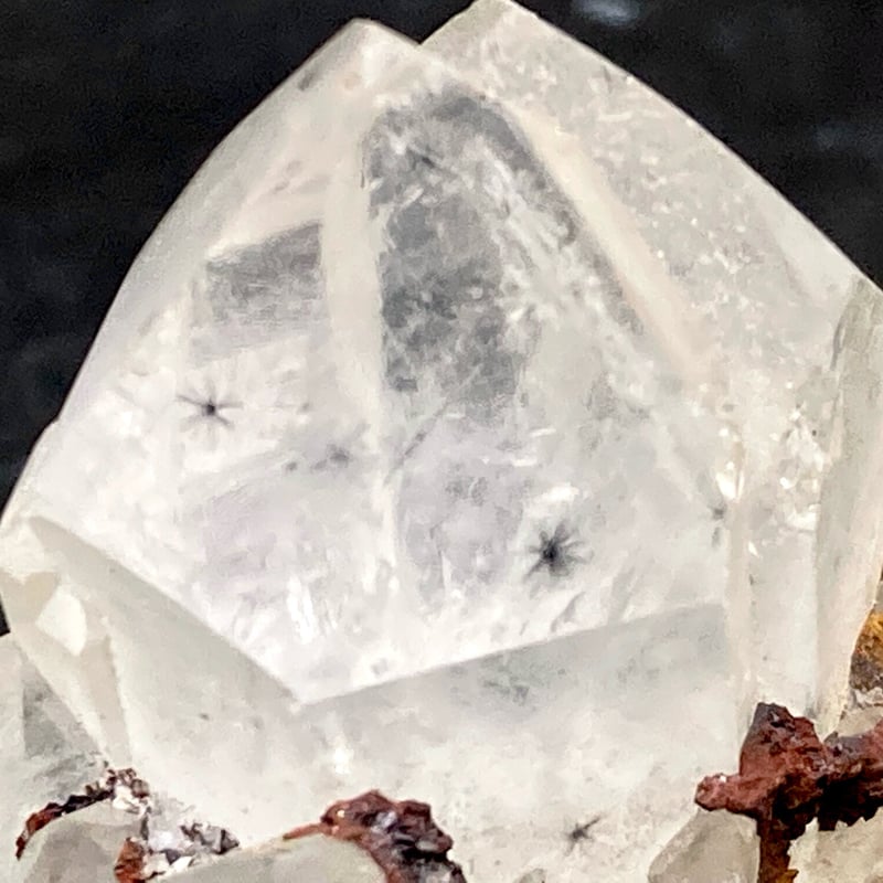 1*E様 ホーランダイトインクォーツ　星入り水晶　クォーツ　原石　鉱物標本　天然 マダガスカル産 星入り水晶 ( ホランダイトinクォーツ