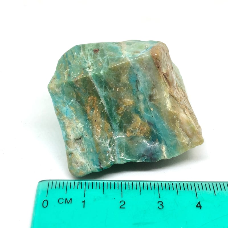 超濃厚ターコイズカラー！】ペルー産ブルーオパール・ラフカット表面