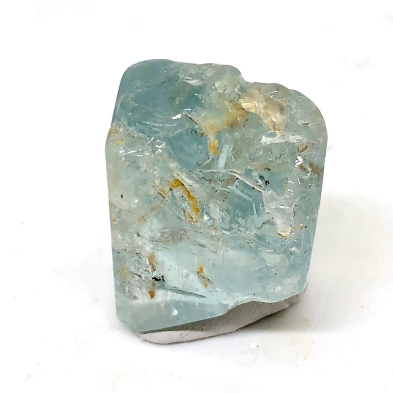 超高透明度！】ブルートパーズ・原石標本表面研磨【①31.79g