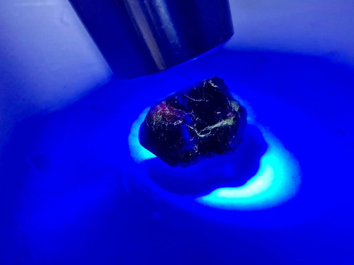 メキシコ産 暖色系のライトで赤くなる子 希少❣️✨️ドラキュラフローライト✨️ 天然石 フローライト/Fluorite(赤蛍光) 鉱物 | A-FLR335 原石 置物