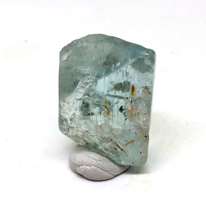 超高透明度！】ブルートパーズ・原石標本表面研磨【①31.79g