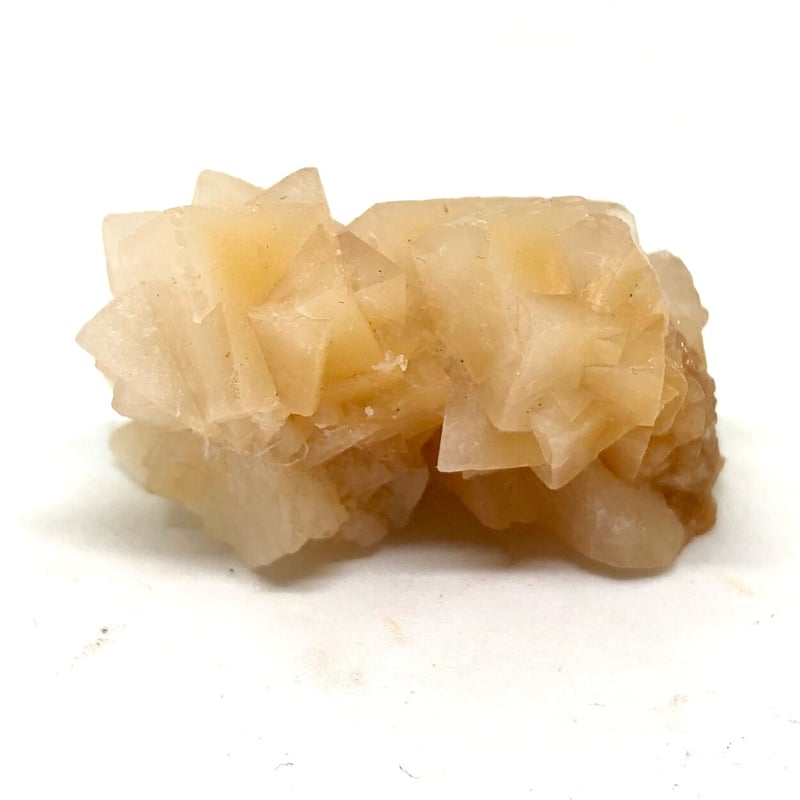 美結晶！】中国産蛍光オレンジカルサイト・クラスター標本【③33.13g