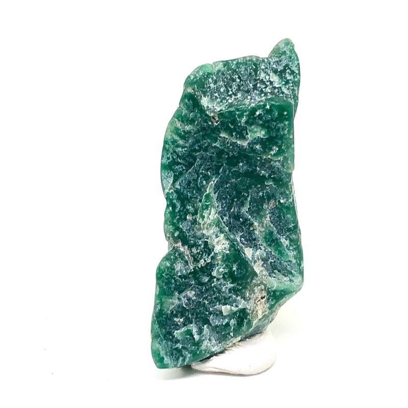 超濃厚グリーン！】ブラジル産アベンチュリン・ラフカット表面研磨