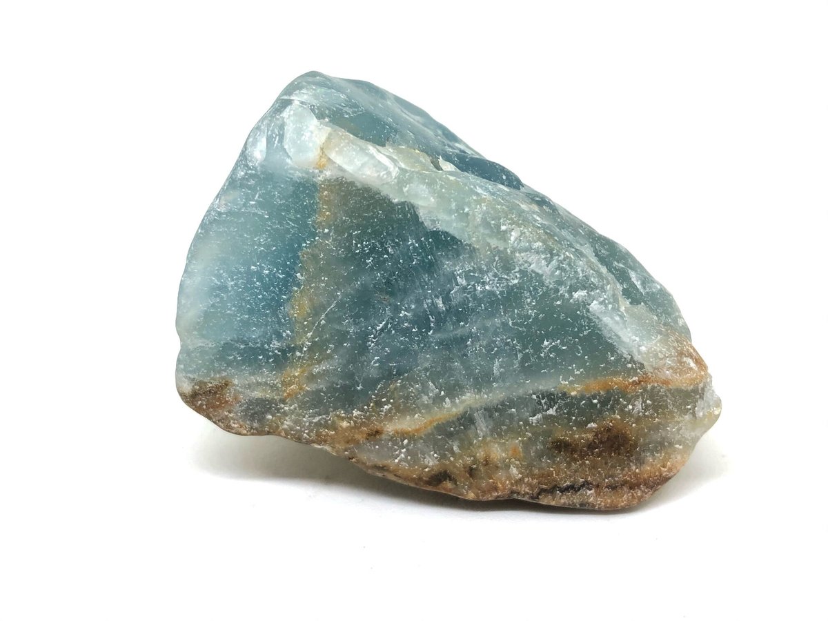 深海の碧色！】アルゼンチン産レムリアンアクアティンカルサイト・表面