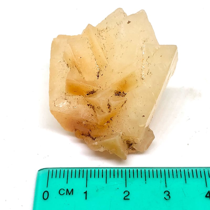 美結晶！】中国産蛍光オレンジカルサイト・クラスター標本【①33