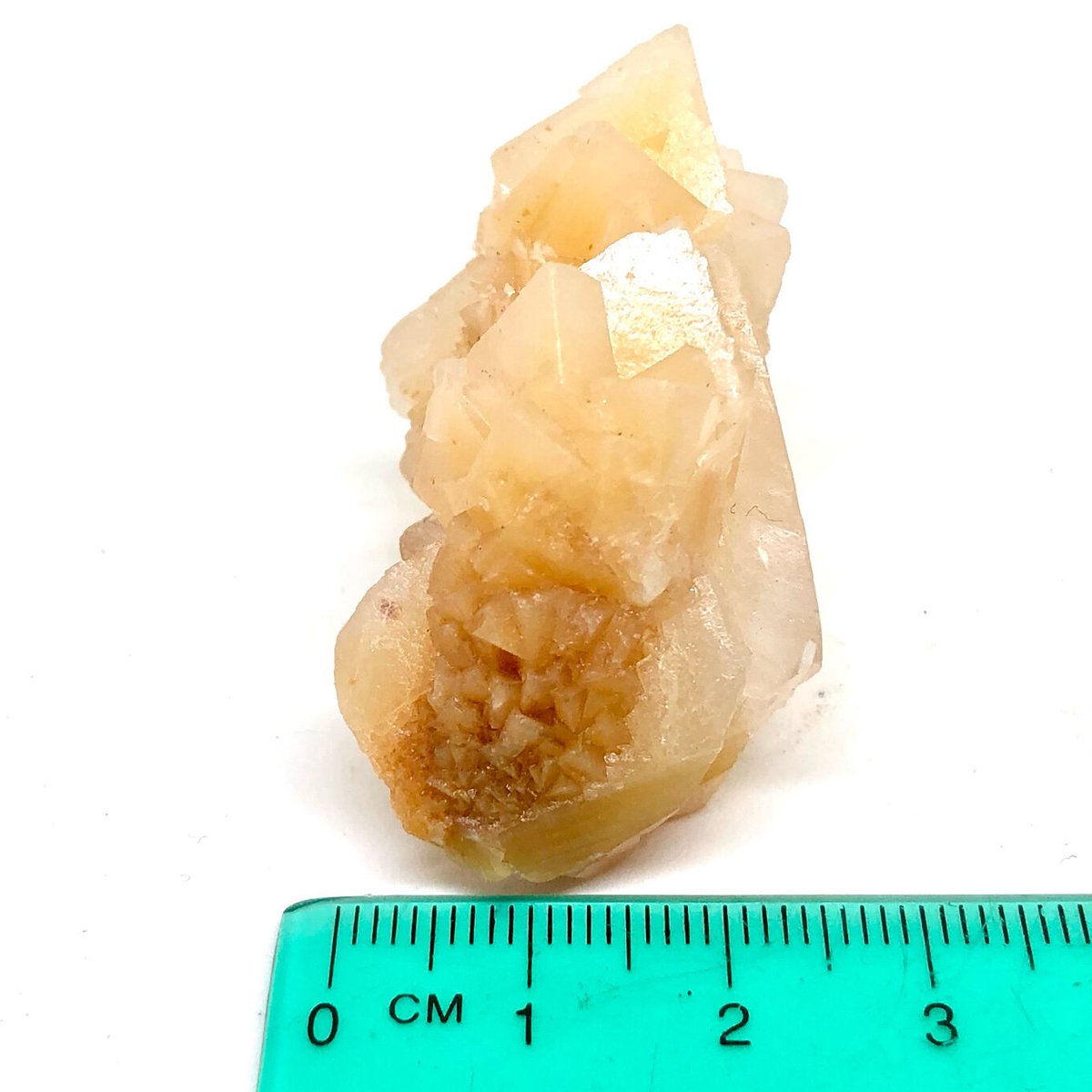 美結晶！】中国産蛍光オレンジカルサイト・クラスター標本【③33.13g