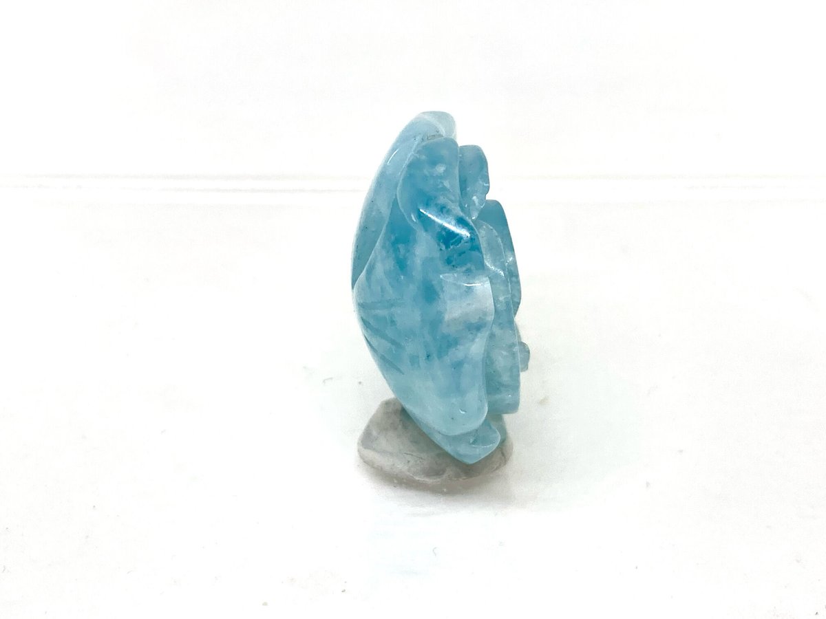 青いバラ！】アクアマリン・ローズカットペンダントトップ【20.50g 