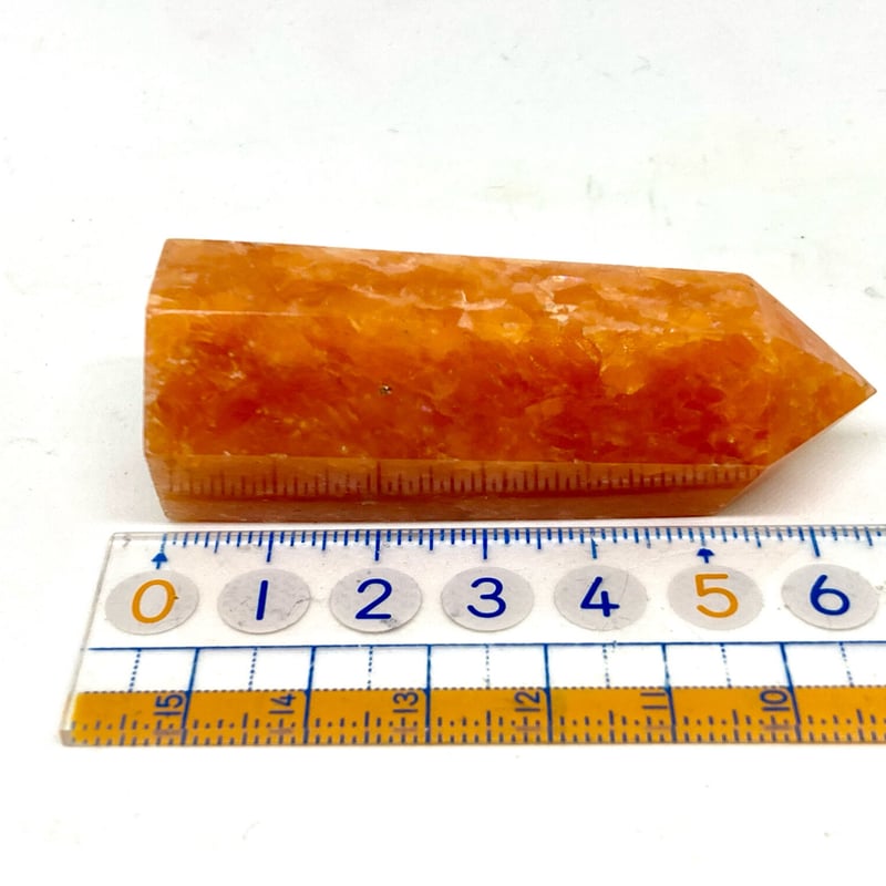 まるでにんじん】タンザニア産サンストーン・六角柱研磨【①65.40g