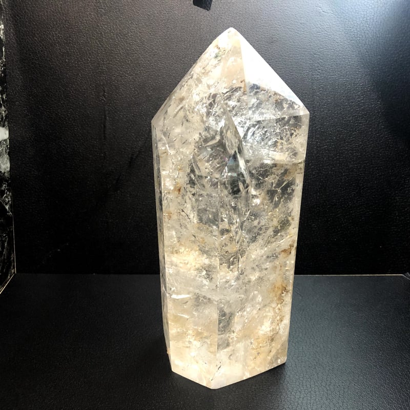 300★セール得々セット★氷のような質感【ブラジル産♢天然水晶結晶ポイント】❤️ 天然水晶（ブラジル産）巨大ポイント290mm・3.5kg | へし屋オンライン