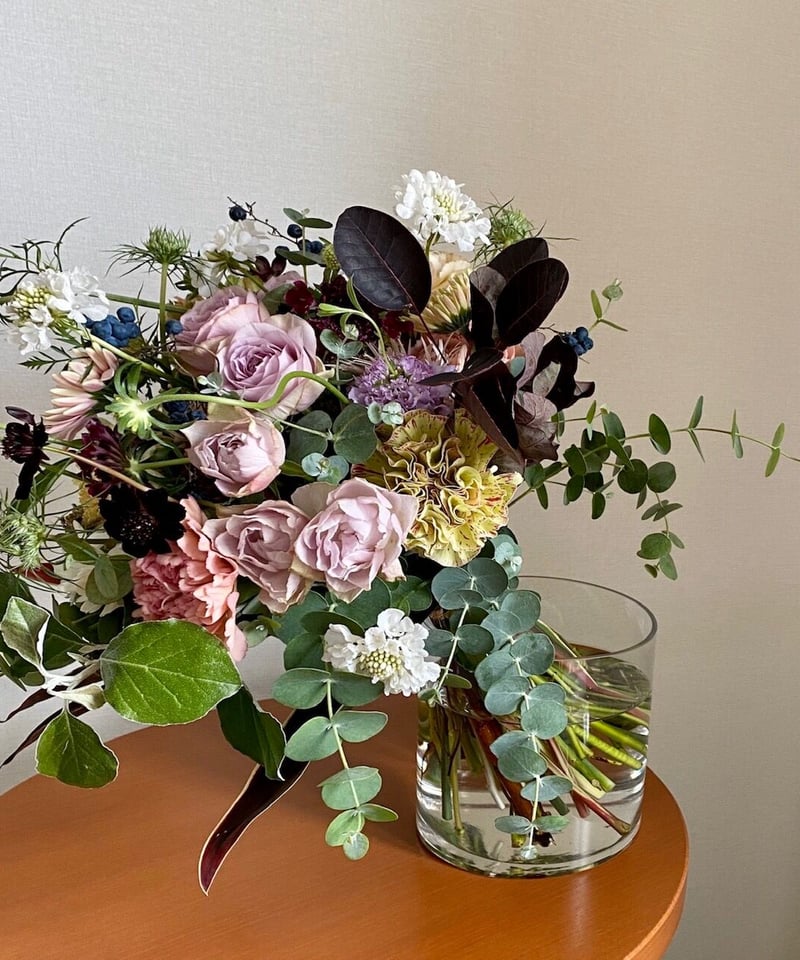 【即日発送ok】シックなナチュラルモダンブーケ　ブートニア付き　ブーケ 即日発送ok】シックなナチュラルモダンブーケ ブートニア付き