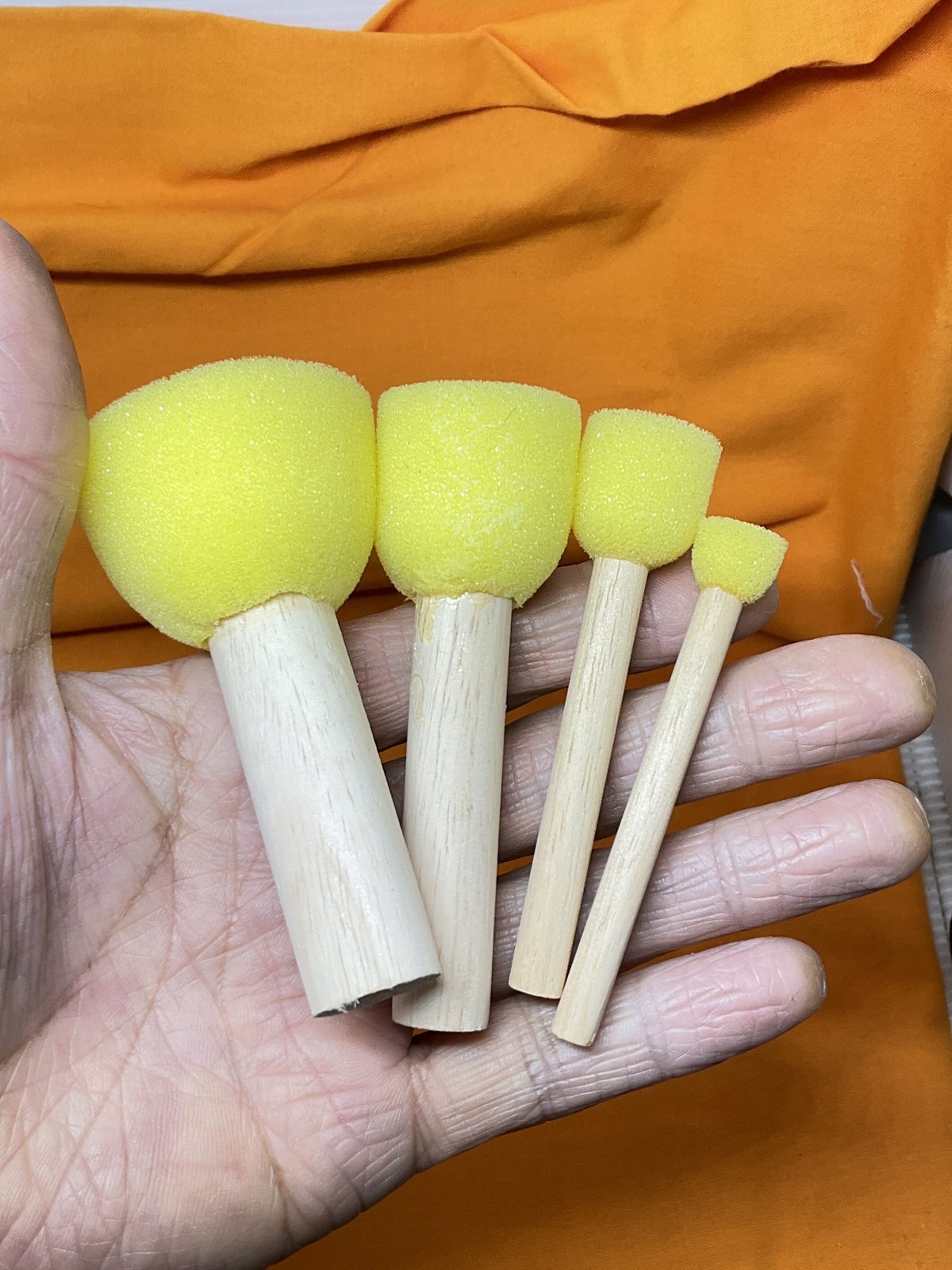 柄付きスポンジ4本セット | 陶芸道具むらかみ