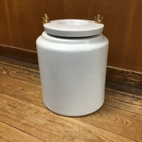 陶芸ポットミル容器24㎝5Lボール、予備蓋付き したし