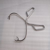 釉掛けハサミ十字爪小　ステンレス