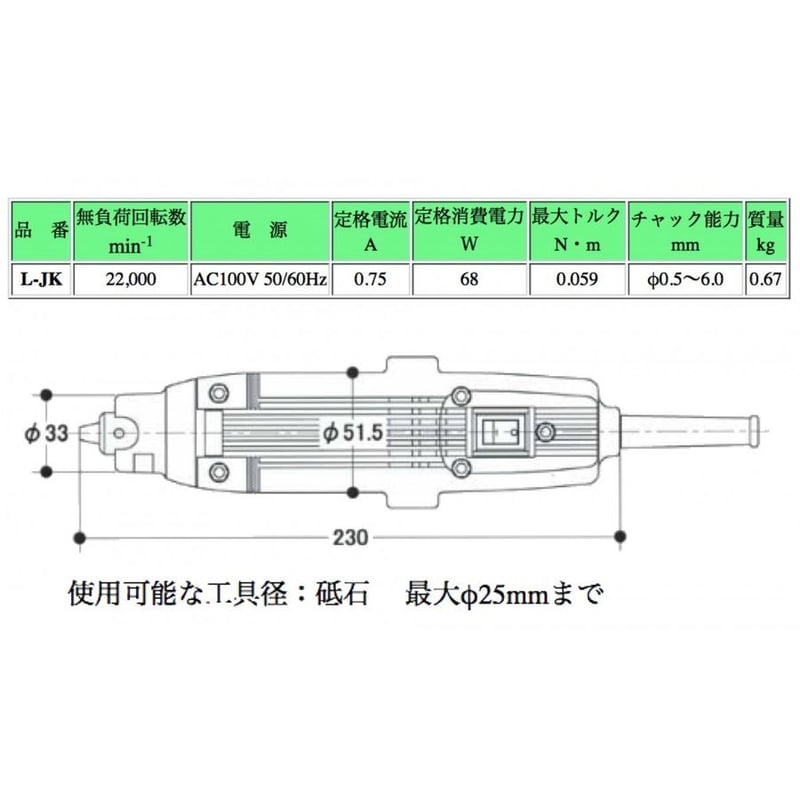 リューターL-JK (日本精密機械工作） | 陶芸道具むらかみ