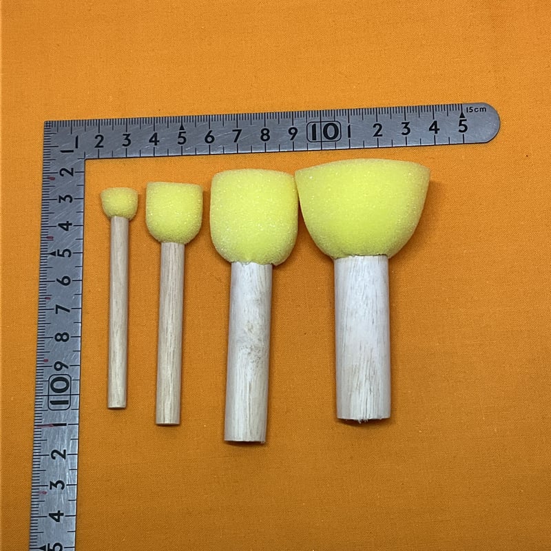 柄付きスポンジ4本セット | 陶芸道具むらかみ